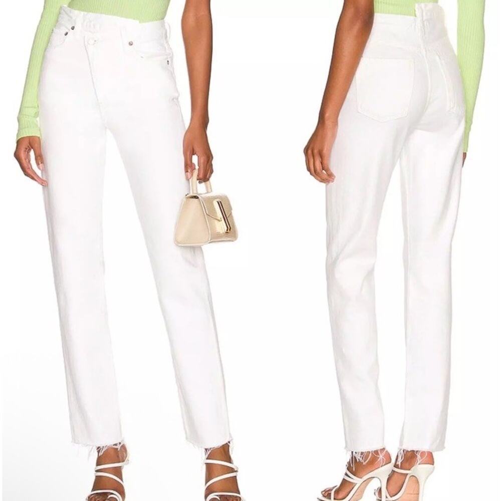 AGOLDE Criss Cross Straight Jeans Element White Size 31 $208 NWT